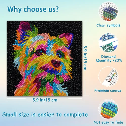 Miniatura 2 de UiSdfuy Kits de arte de diamantes para niños, artes y manualidades de 8, 9, 10, 11 y 12 años, arte de diamantes para niños, arte de gemas paquete