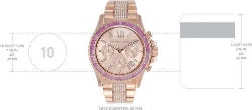 Miniatura 3 de Michael Kors Everest - Reloj de cuarzo con cronógrafo de acero inoxidable