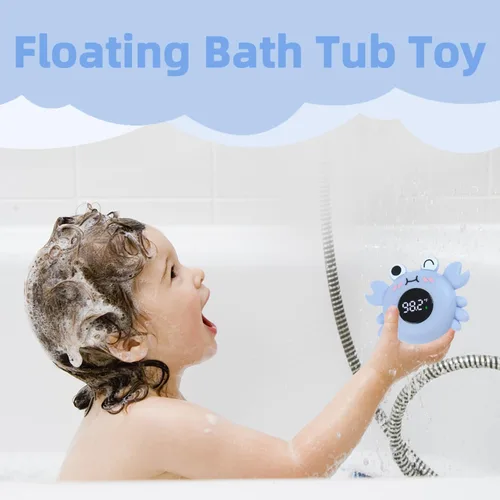 Miniatura 6 de Termómetro de baño para bebé, termómetro de temperatura del agua para bañera, cangrejo recién nacido, juguete de tina flotante, regalo para niños