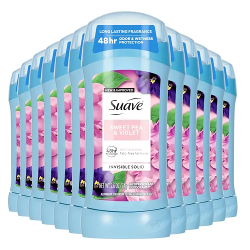 Miniatura 11 de Suave Desodorante antitranspirante para mujeres, desodorante invisible para las axilas, protección contra olores y humedad, aloe y agua de rosas