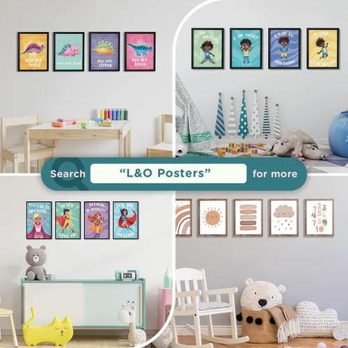 Miniatura 6 de L&O Goods - Pósteres educativos de matemáticas para niños, aulas de escuela en casa y primaria, juego de 10 unidades, incluye suma, resta