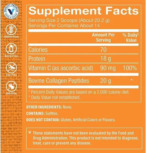 Miniatura 2 de The Vitamin Shoppe Péptidos de colágeno: elasticidad de la piel, salud de las articulaciones y apoyo del cabello, colágeno hidrolizado