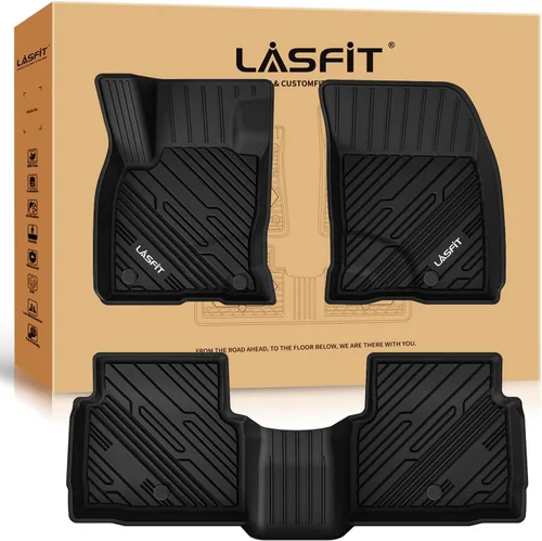Miniatura 11 de LASFIT Alfombrillas para Ford F-150 2011-2014 SuperCrew, alfombra de la fila delantera con consola de flujo continuo, protector para todo