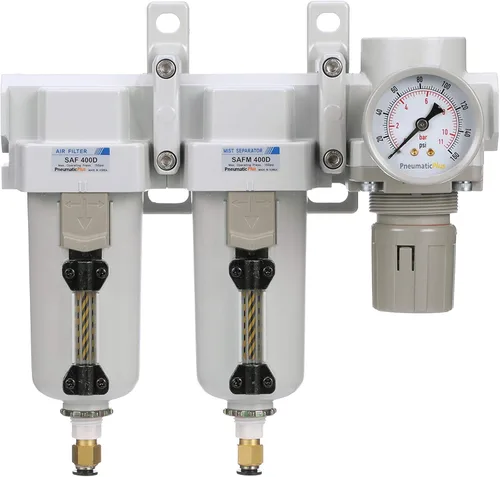 Miniatura 2 de PneumaticPlus SAU430-N06DG-MEP Sistema de secado de aire de tres etapas Filtro de aire de partículas, filtro coalescente, regulador de presión