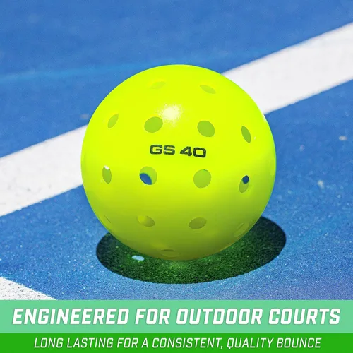 Miniatura 4 de GoSports GS 40 Pelotas de Pickleball - Paquete de 4, 12 o 36 pelotas de Pickleball reguladas aprobadas por USAPA Paquete de 12 - Verde neón