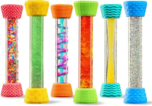 Miniatura 8 de Special Supplies Juguete de burbujas de movimiento líquido, tubos geniales, temporizador de reloj de arena colorido con movimiento de gotas