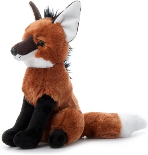 Miniatura 3 de The Petting Zoo Peluche de lobo de melena, regalos para niños, animales salvajes del zoológico Onez, juguete de peluche de lobo de melena de 12