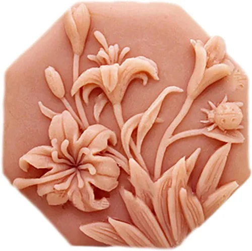 Miniatura 10 de Molde de jabón de silicona Grainrain para manualidades, molde para hacer jabón con flores, molde de resina para velas, molde hecho a mano (11279)
