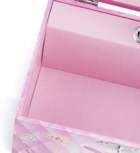Miniatura 5 de Caja de joyería musical para niñas y joyas con lindo tema de princesa - Beautiful Dreamer Tune Pink