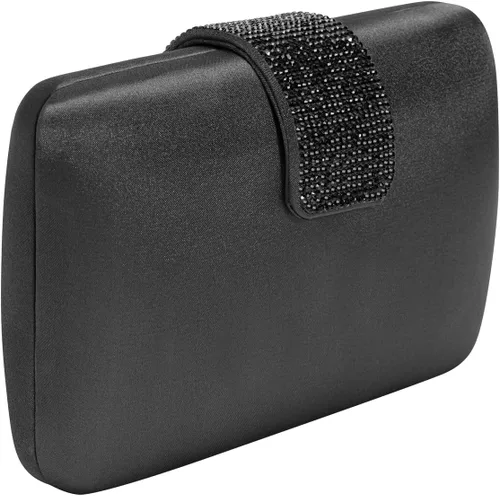 Miniatura 2 de Bolsos de noche de satén con diamantes de imitación, bolso de mano de novia para mujer, bolso de mano de graduación