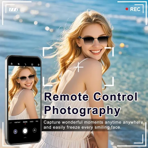 Miniatura 8 de Lentes inteligentes para hombres y mujeres con lentes fotocromáticos, Bluetooth 5.3, polarizados, bloqueo de luz azul, altavoces de oreja abierta