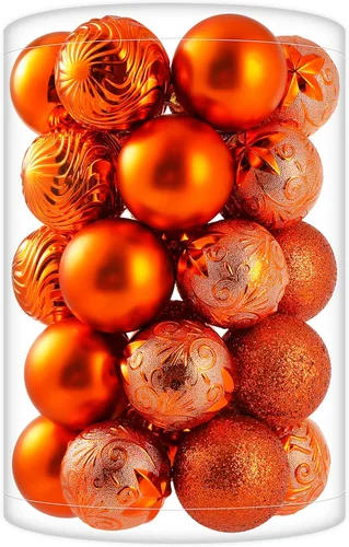 Miniatura 49 de 34 piezas Adornos de bola de Navidad azul bebé irrompibles de plástico para árbol de Navidad, decoraciones para fiesta de Navidad, oficina en casa