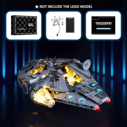 Miniatura 5 de YEABRICKS Luz LED para Lego-75257 Star Wars Millennium Falcon Modelo de bloques de construcción (juego de Lego no incluido)