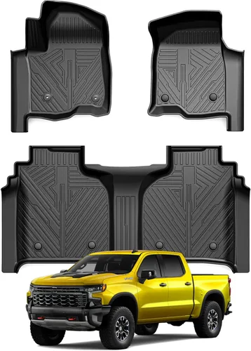 Miniatura 32 de KUST Alfombrillas de suelo personalizadas para Nissan Titan 2017-2024/Nissan Titan XD Crew Cab 2016-2024