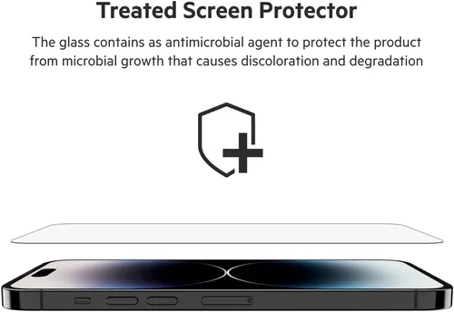 Miniatura 4 de Belkin TemperedGlass - Protector de pantalla para iPhone 14 Pro Max, accesorios para iPhone 14 Pro, fácil aplicación con bandeja guía