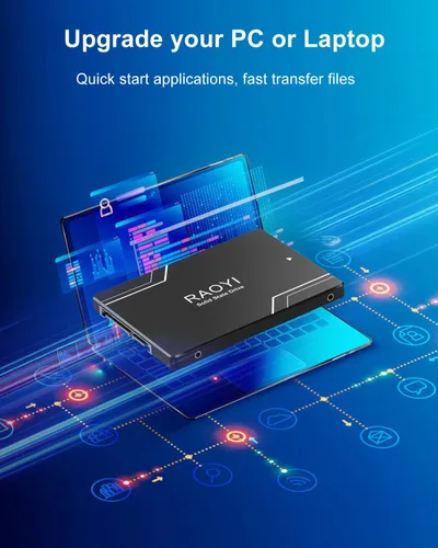 Miniatura 4 de RAOYI SSD interno de 128 GB SATA III 2.5" Unidad de estado sólido 3D NAND Flash Disco duro SSD avanzado hasta 450MB/s SATA 3 SSD Actualización