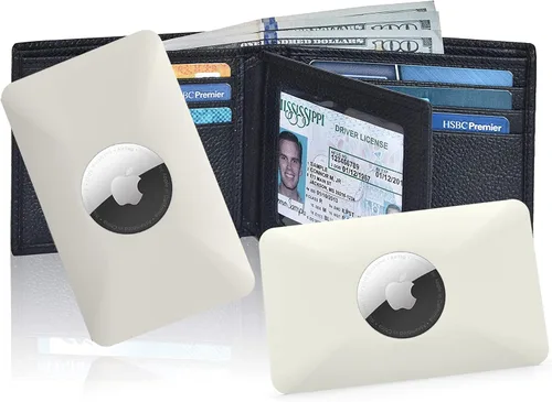 Paquete de 2 fundas tipo cartera para Apple AirTag Locator