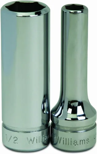 Miniatura 2 de Williams JHWBMD-624 SUPERTORQUE - Llave de vaso de 3/8 pulgadas, 6 puntos, profundidad métrica, tamaño 24mm, acabado cromado de alto brillo