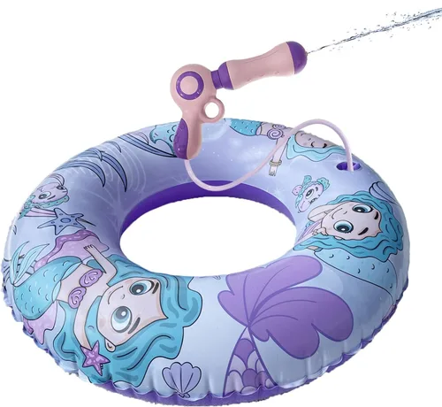 Inflatable Pool Float with Water Gun, Floaties for Adults Teens and Kids, Pool Toys for Kids Ages 8-12, Beach Inner Pool Tubes for Floating, Summer