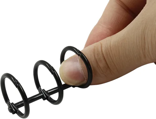 Miniatura 4 de Bonsicoky 10 piezas de 3 anillas de metal para hojas sueltas con bisagras de cierre, con diámetro interior de 20 mm, anillas para libros para diario