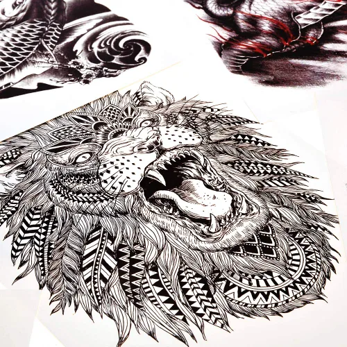 Miniatura 9 de PowerTRC Calcomanías temporales de tatuaje, 16 hojas de tatuajes para hombres y mujeres, tatuajes para Halloween, fiestas, festivales. Diseños