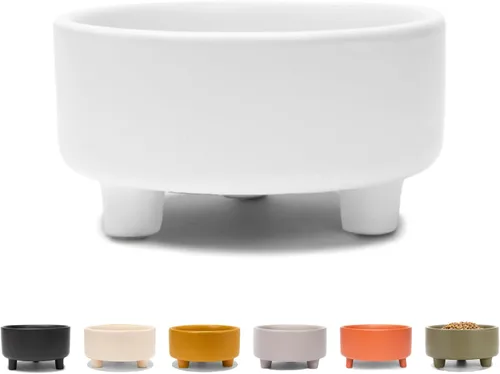 Miniatura 12 de Waggo Uplift - Tazón de cerámica para perros para razas pequeñas, medianas y grandes, pesado y duradero, para alimentos y agua, apto para Crema