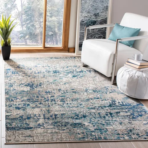 Miniatura 40 de SAFAVIEH Colección Madison - Alfombra de acento 2'2" x 4', negro y dorado, diseño abstracto moderno, no desprende pelusa y fácil cuidado, ideal