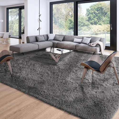 Miniatura 21 de Merelax Alfombra Moderna Suave y Esponjosa Shaggy para Dormitorio Sala de Estar Decoración de Sillas Pequeñas Alfombras Tapetes para Pies Piso, Verde