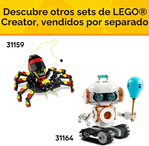 Miniatura 7 de LEGO Creator 3 en 1 Avión de Carrera de Aviones Juguete - Juguete de Construcción con 3 Opciones de Construcción, Avión, Avión de Caza o Helicóptero