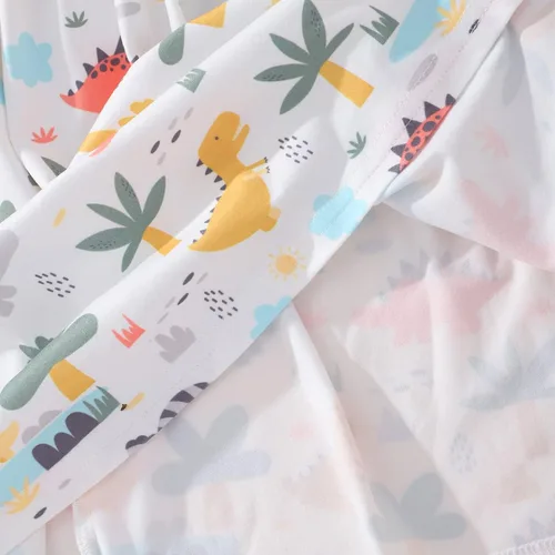 Miniatura 7 de Vestidos de verano para niñas pequeñas, túnica de dinosaurio, vestido casual de manga corta, vestido de patinadora para niños pequeños, 2-7T
