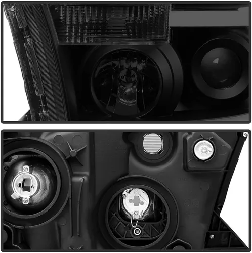 Miniatura 3 de ACANII - Faros delanteros para Toyota Tundra 2007-2013 con tubo LED ahumado negro estilo de mejora, juego de faros delanteros izquierdo y derecho
