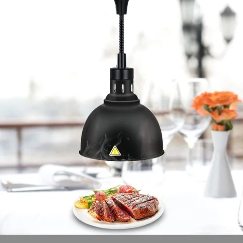 Miniatura 6 de JIAWANSHUN Lámpara de calor retráctil para alimentos con bombilla de calefacción de 250 W para restaurante colgante de alimentos, lámpara de buffet