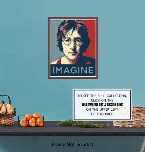 Miniatura 6 de John Lennon Imagine - Póster fotográfico contemporáneo de 8 x 10 pulgadas, regalo para fanáticos de la música de los Beatles, decoración original