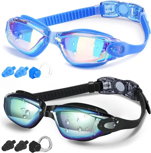 Miniatura 14 de COOLOO Gafas de natación, paquete de 2 gafas de natación para hombres y mujeres, gafas de natación para adultos, jóvenes, adolescentes, niños, gafas
