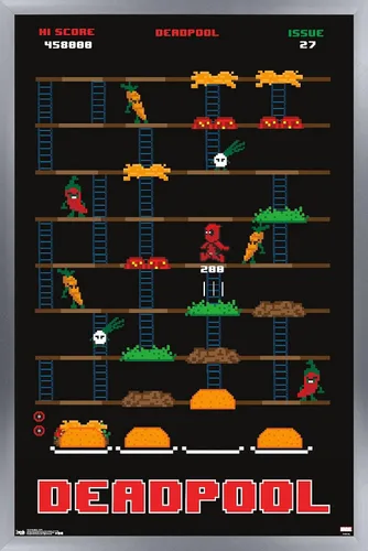 Miniatura 9 de Trends International Marvel Comics-Deadpool-Game Wall, 22.375 x 34 pulgadas, paquete de póster y clip