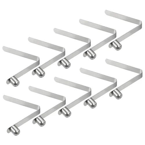 Miniatura 16 de PATIKIL Broches de paleta de kayak de 0.197 x 0.118 in, paquete de 10 clips de acero en forma de V de un solo pasador, clips de resorte, tubo