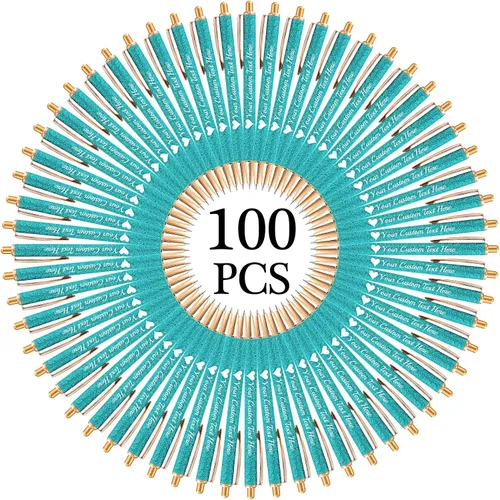 Miniatura 49 de Hasta 100 bolígrafos personalizados a granel con nombre, bolígrafo con purpurina personalizable, logotipo de negocios, mensaje de texto, regalo