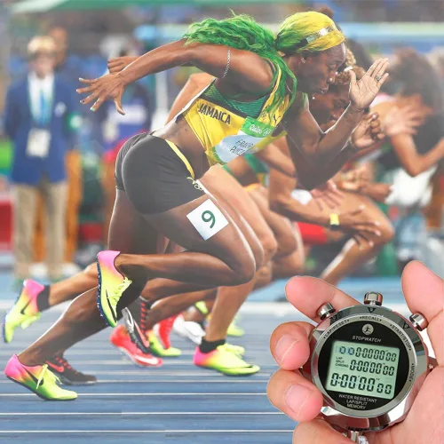 Miniatura 5 de Cronómetro, Cronómetro Digital con Cronometraje de 0.01 segundos y 0.001 segundos, Memoria de Metal para 10/100/400 Vueltas, Reloj Despertador