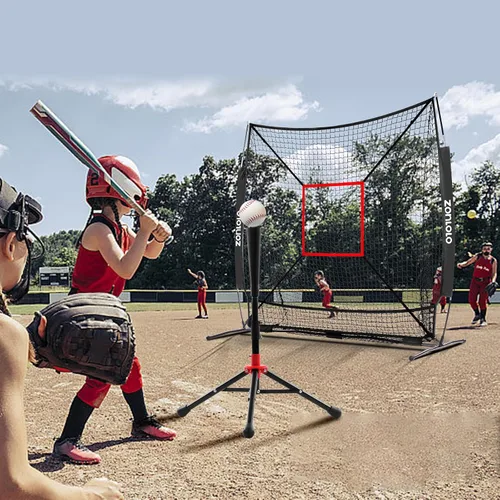 Miniatura 5 de ZONLOLO 6x6ft Baseball & Softball Net for Hitting,Pitching and Batting, Throwing,Baseball net with Sturdy Bow Frame,Battting Tee,Strike Zone, Middle