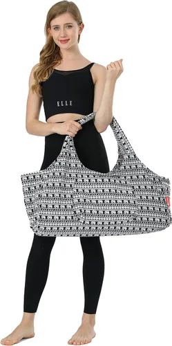 Miniatura 4 de Aozora Bolsa para esterilla de yoga grande con bolsillos para tapetes con bolsillos de almacenamiento multifuncionales, ligera y duradera Elefante