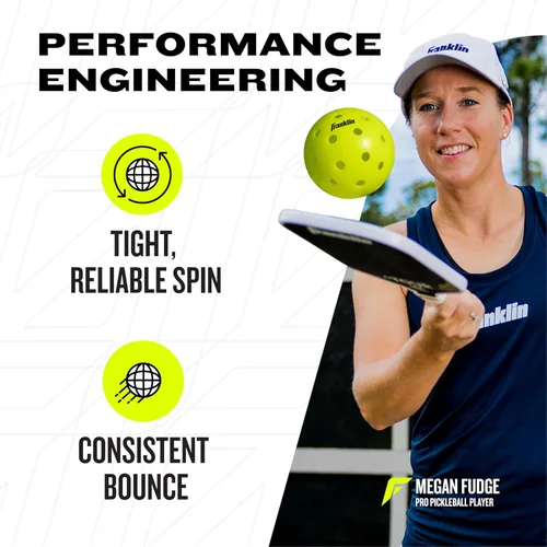 Miniatura 3 de Franklin Sports X-40 pelotas de Pickleball al aire libre - Bola oficial del Pickleball de EE. UU., APP Tour + US Open - Tamaño reglamentario