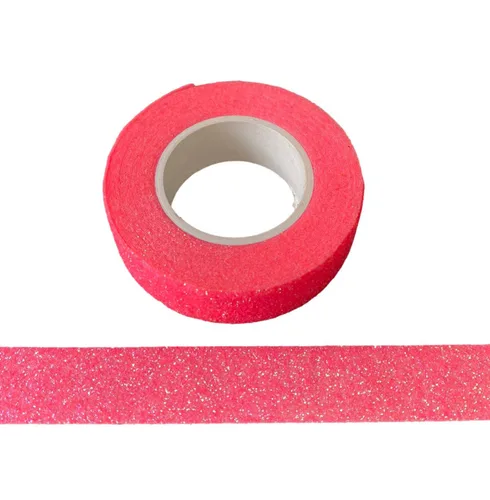 Miniatura 9 de Syntego Cinta Washi con purpurina roja, decorativa, autoadhesiva, para manualidades Rojo