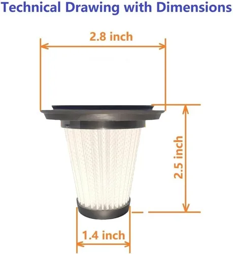 Miniatura 3 de Paquete de 4 filtros Hepa de repuesto compatibles con aspiradora de mano inalámbrica MONOZEL VC026, filtros lavables funciona con SWMRDN VC007