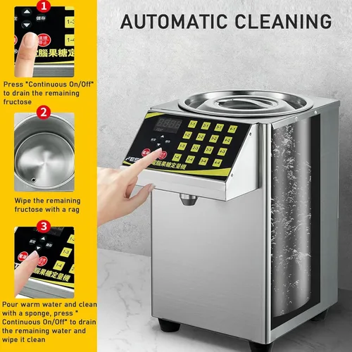 Miniatura 3 de Dispensador Automático de Fructosa de 8 L, Máquina Cuantitativa Comercial de Fructosa y Azúcar, 360 W, Máquina Cuantitativa Eléctrica y Jarabe