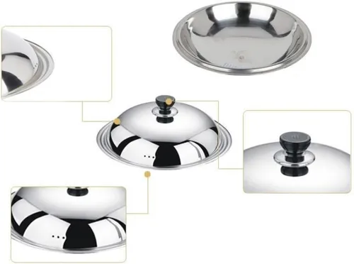 Miniatura 5 de Hofumix - Tapa universal para olla de acero inoxidable, tapa para utensilios, con ventilación de vapor, 13.38 pulgadas (pequeño)