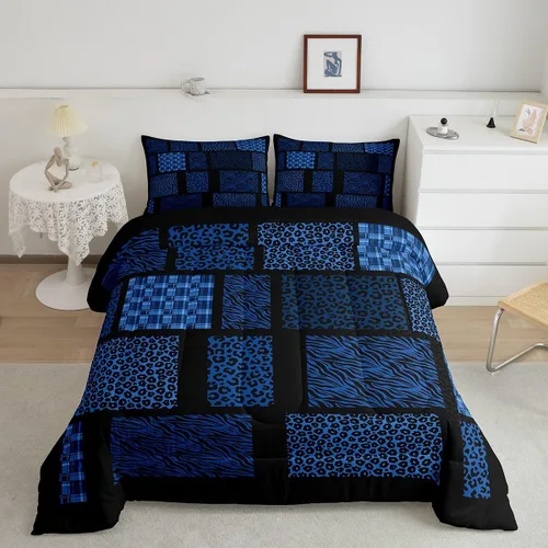 Juego de ropa de cama individual de piel de cebra, guepardo y leopardo, para niños y adultos, juego de edredón de piel de animales salvajes,