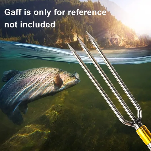 Miniatura 5 de Arpón de pesca, de acero inoxidable, lanza de púas de aleación de aluminio, con tornillo de 0.315 in para pesca al aire libre, aterrizaje de rana