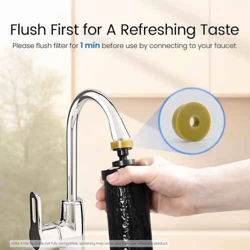 Miniatura 6 de Waterdrop Sistema de filtración de agua TK15-A, filtros de carbono negro certificados NSF/ANSI 42 y 372, reduce el plomo y hasta un 98% de cloro