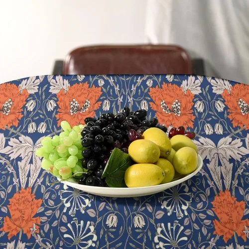 Miniatura 327 de Mantel Floral Retro de Pájaros, Diseño Original Bohemio William Morris Estampado Cubierta de Mesa para Hogar Picnic Fiesta Comedor Cocina William
