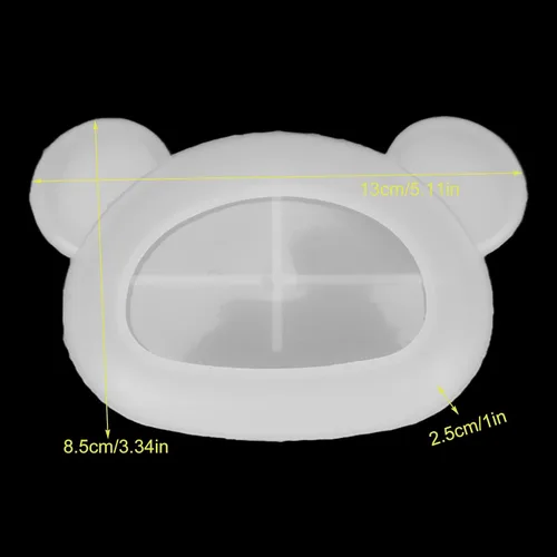 Miniatura 8 de Molde de resina de oso 3D de silicona para manualidades, caja de joyería de forma irregular para aretes, clips, contenedor de almacenamiento